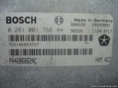 Motorsteuergerät Chrysler Jeep P04686662AC 04686662AC 0281001768 TED146923717