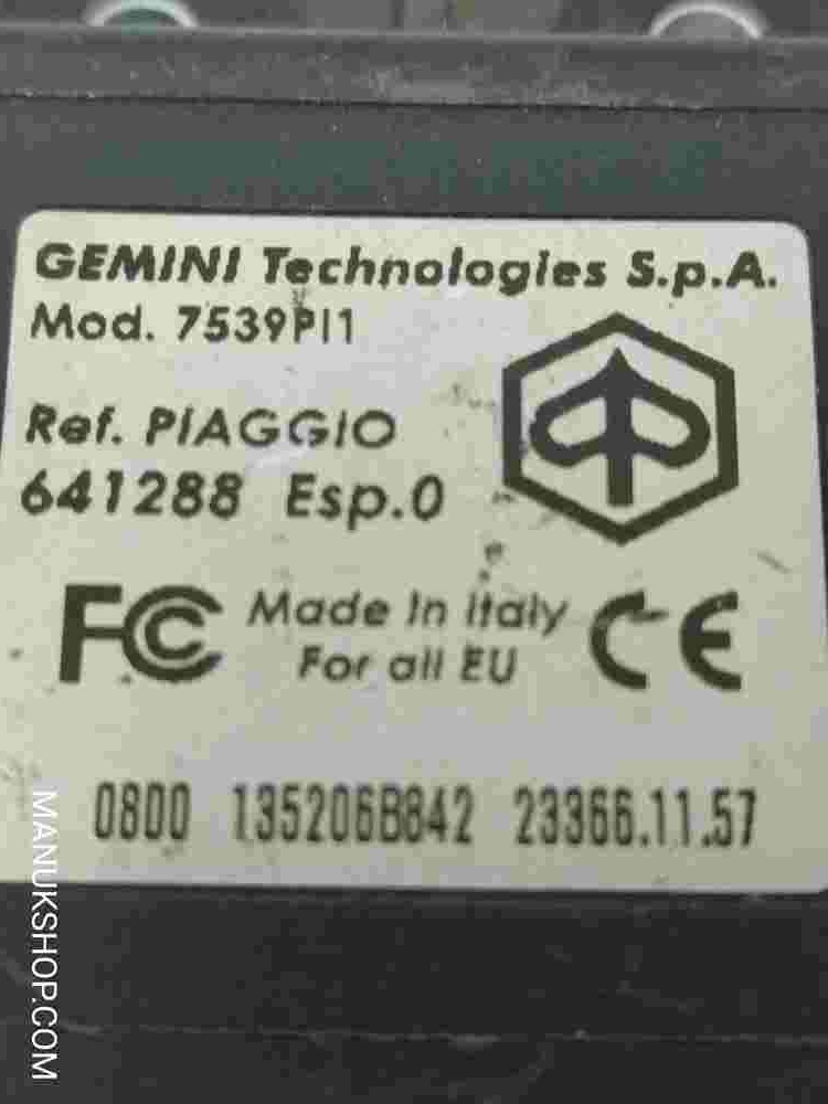 Steuergerät Wegfahrsperre Piaggio Vespa X EVO250 Mod. 7539P11 641288