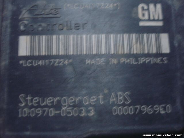 ABS Steuergerät Opel Astra H LCU4I17Z24 00007969E0 ATE 10097005033