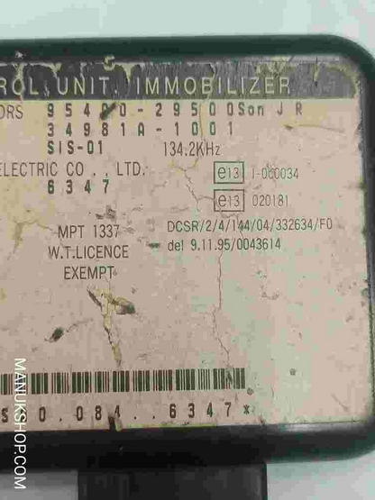 Steuergerät Wegfahrsperre Hyundai Elantra 34981A1001 34981A-1001 9540029500