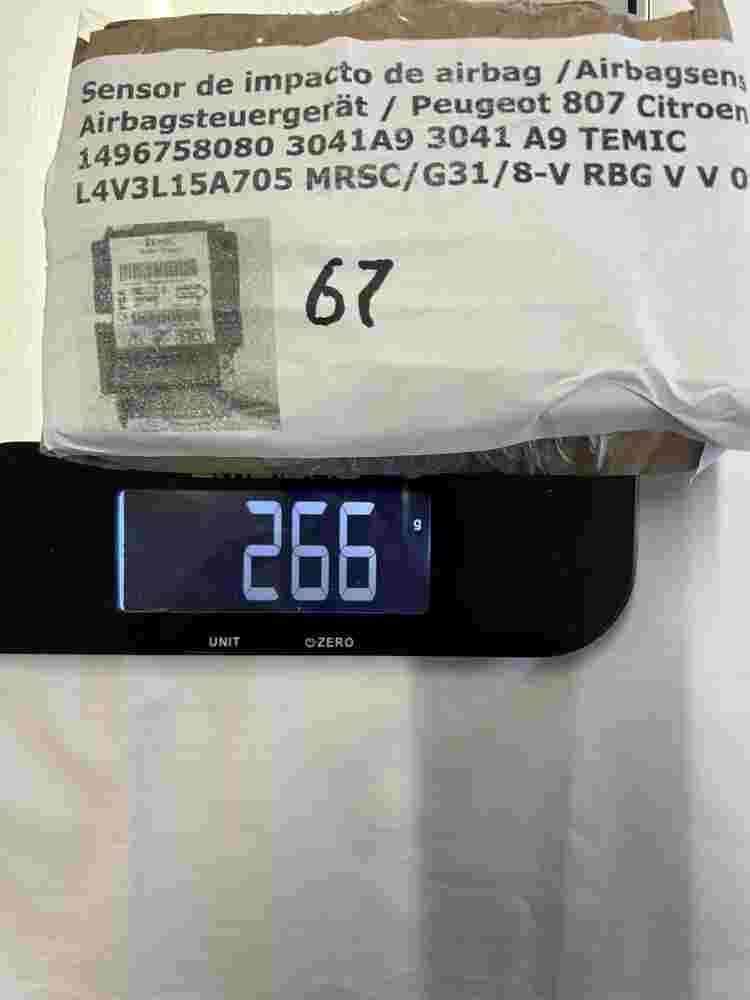 Airbagsteuergerät Peugeot 807 Citroen C3 C8 1496758080 3041A9 L4V3L15A705