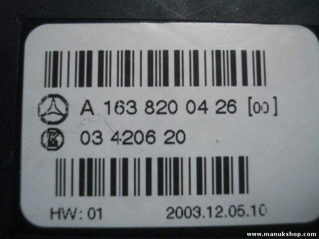 Fensterheber schalter Mercedes-Benz ML320 2003 A1638200426 LK 03420620