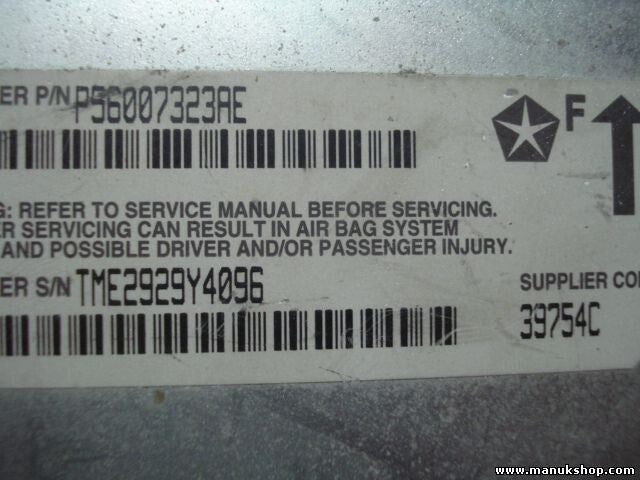 Airbagsensor Airbagsteuergerät Jeep Cherokee P56007323AE 56007323AE TME2929Y4096