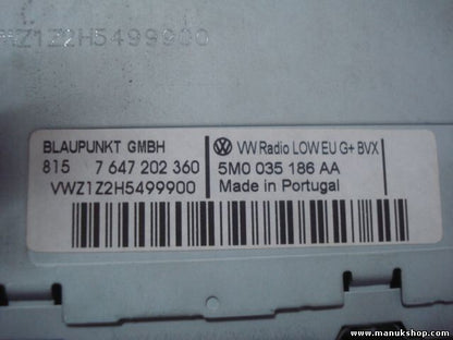 Radio CD VW 5M0035186AA 5M0 035 186 AA 7 647 202 360 5MO035186AA