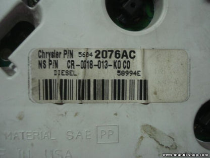 Kombiinstrument Tacho Jeep Grand Cherokee Chrysler 58994E 56042076AC