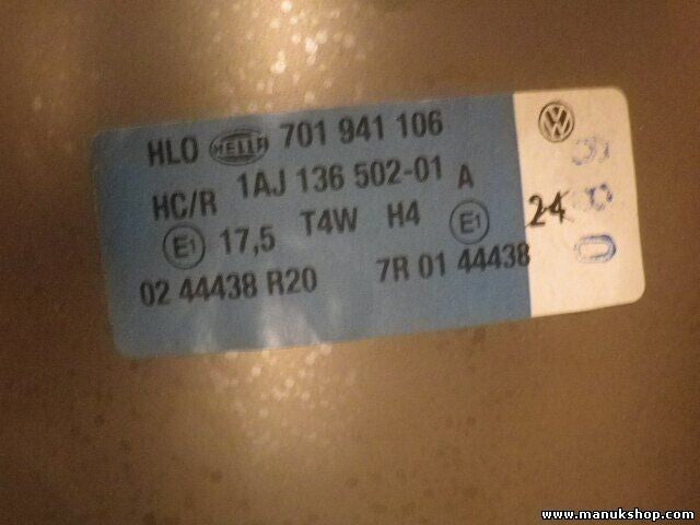 Scheinwerfer VW T4 Transporter 701941106 HELLA 1AJ13650201A 1AJ13650201