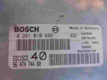 Motorsteuergerät Citroen Peugeot 406 9647474480 9640938180 EDC15C240 0281010886