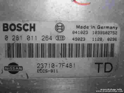 Motorsteuergerät Nissan Terrano 237107F481 23710-7F481 BOSCH 0281011264