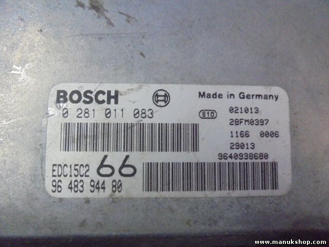 Motorsteuergerät Peugeot 206 2.0 9648394480 9640938680 BOSCH 0281011083