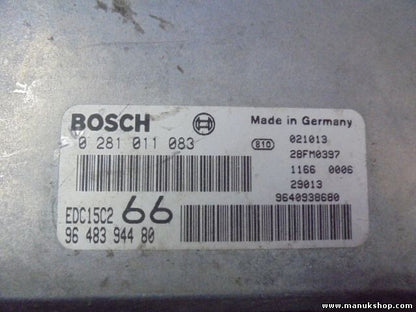 Motorsteuergerät Peugeot 206 2.0 9648394480 9640938680 BOSCH 0281011083