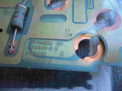 Diagramm des Tachometers Peugeot 406 SAGEM 216166450B 21616645-0 B