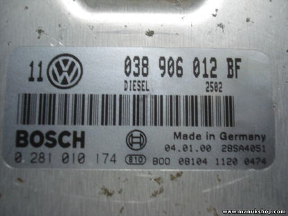 Motorsteuergerät VW Golf 4 DIESEL 2502 038906012BF 28SA4051 BOSCH 0281010174