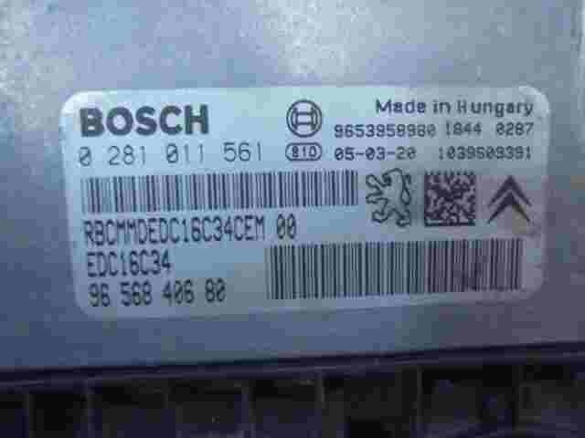 Motorsteuergerät Citroen C5 9656840680 9653958980 EDC16C34 BOSCH 0281011561