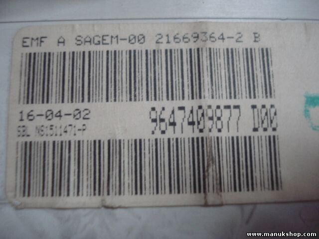 Bordcomputer Citroen C5 9647409877 D00 21669364-2 B