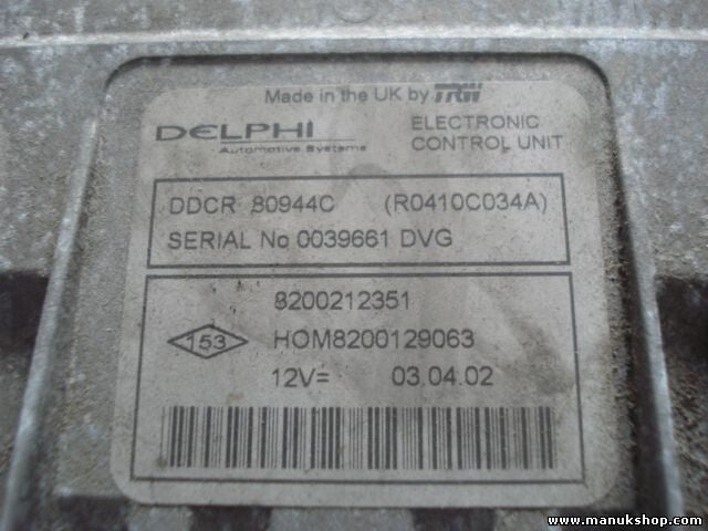 Motorsteuergerät Renault Cilo 8200212351 HOM8200129063 8200129063 R0410C034A
