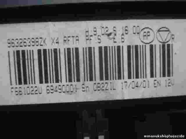 Klimabedienteil  Citroen C5 96326398ZK VALEO F661022U 69490001