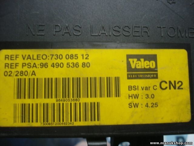 Sicherungskasten Citroen Xsara CN2 9649053680 96 490 536 80 VALEO 73008512