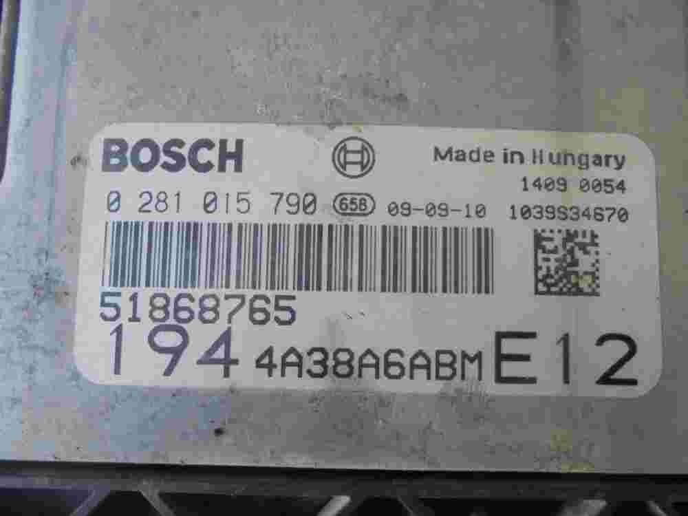 Motorsteuergerät Fiat Croma 51868765 1039S34670 1944A38A6ABME12 BOSCH 0281015790