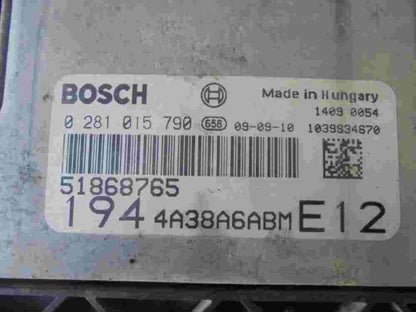 Motorsteuergerät Fiat Croma 51868765 1039S34670 1944A38A6ABME12 BOSCH 0281015790