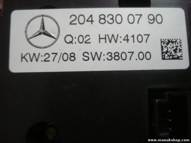 Klimabedienteil Mercedes-Benz W204 S204 2048300790 204 830 07 90 2007