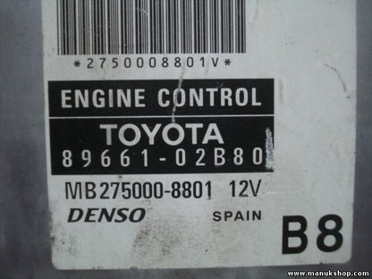 Motorsteuergerät Toyota Corolla 8966102B80 89661-02B80 DENSO MB275000-8801