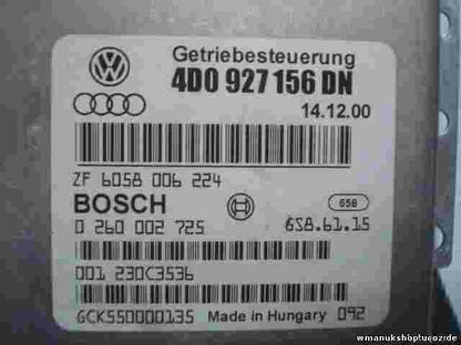 Getriebesteuergerät Audi A8 4D0927156DN ZF6058006224 BOSCH 0260002725