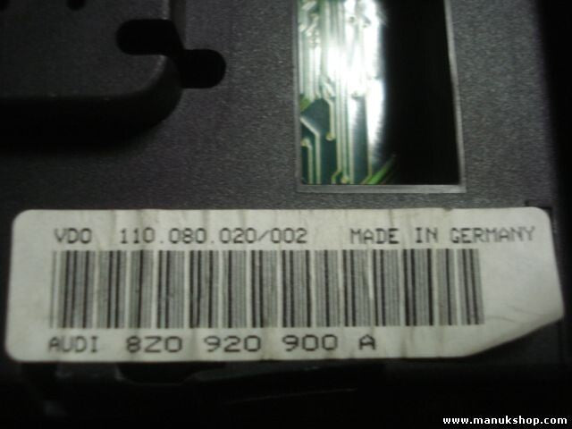 Kombiinstrument Tacho Audi A2 8Z 1.4 1999-2005 8ZO920900A 8Z0920900A