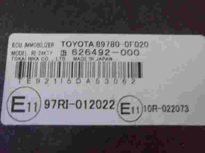 Steuergerät Wegfahrsperre Alarmmodul Toyota Corolla 897800F020 626492000