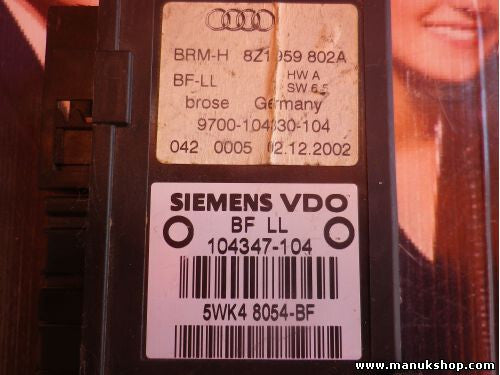 Fensterheber steuergerät Audi A2 8Z1959802A 9700104330104 SIEMENS 5WK48054BF