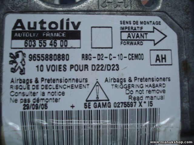 Airbagsensor Airbagsteuergerät Peugeot 407 (AH) 9655880880 603554600