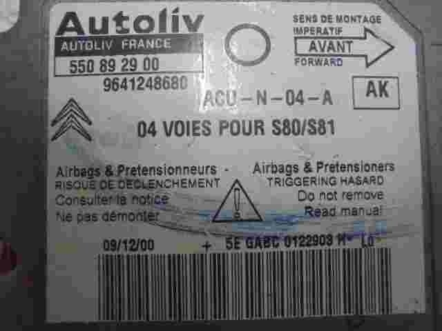 Airbagsensor Airbagsteuergerät Peugeot Citroen Saxo (AK) 9641248680 550892900