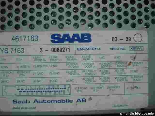 Verstarker Saab 9-5 4617163 YS7163 30089271 3 0089271 GM 2416Z5A