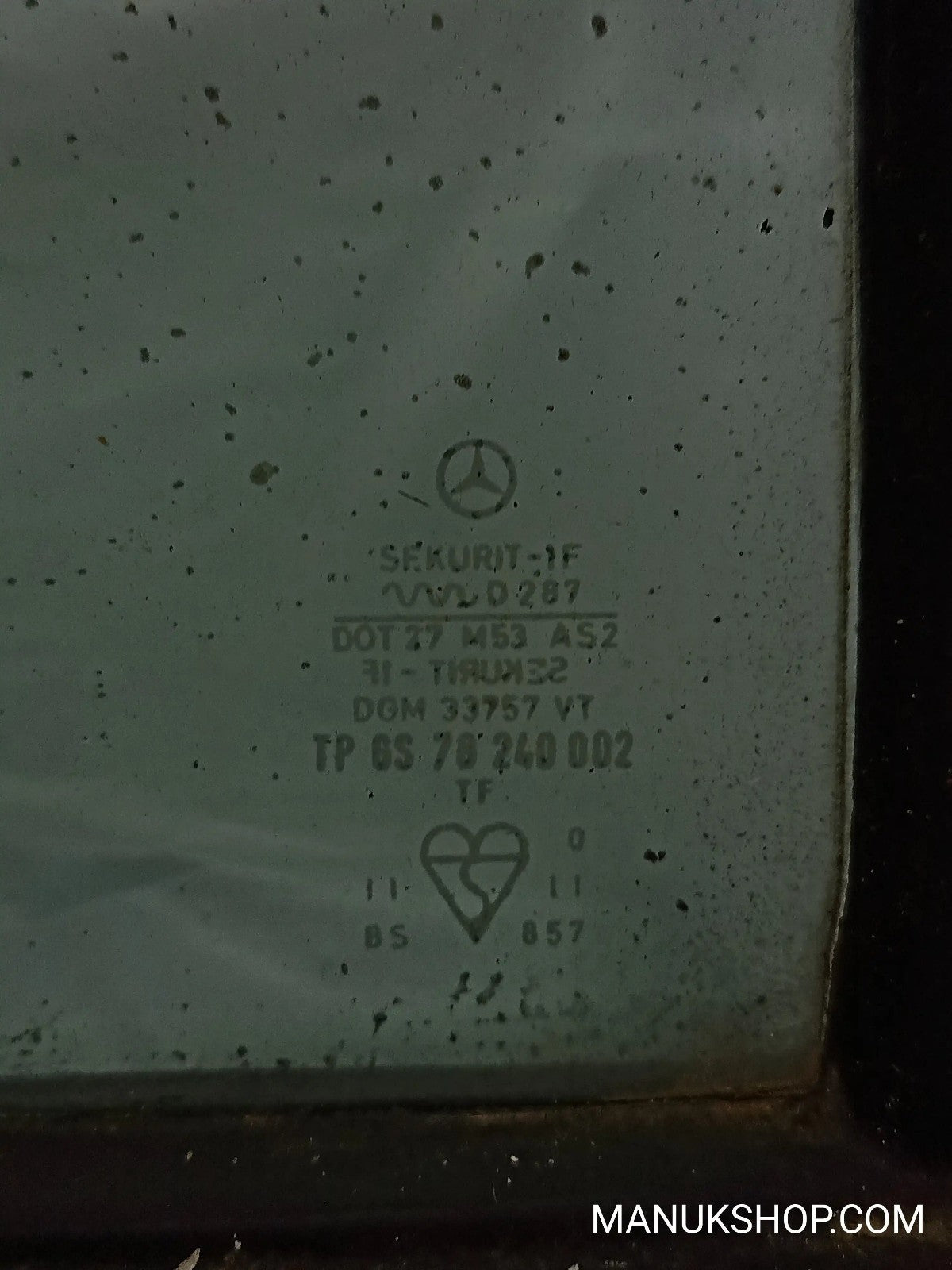 Dreieck Türscheibe Seitenscheibe hinten rechts Mercedes-Benz W123 DOT27M53AS2