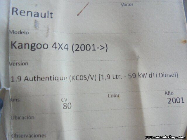 Wasserkühler Renault Kangoo 4x4 1.9 2001 8200072713A RA1292 870264A RA0230860