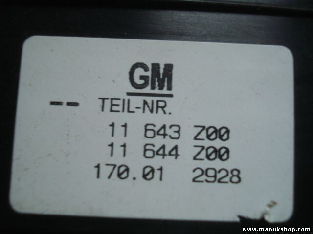 Lichtschalter Opel 11 643 Z00 11643Z00 11 644 Z00 11644Z00 170.01 2928