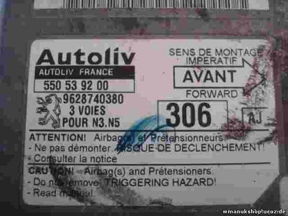 Airbagsensor Airbagsteuergerät Peugeot 306 (AJ) 9628740380 550539200