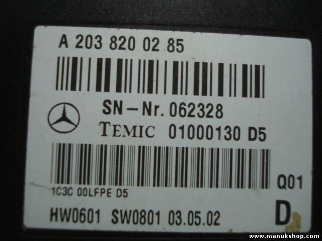 Steuergerät Interface Mercedes A2038200285 Q01 TEMIC 01000130 D5 HW0601 SW0801
