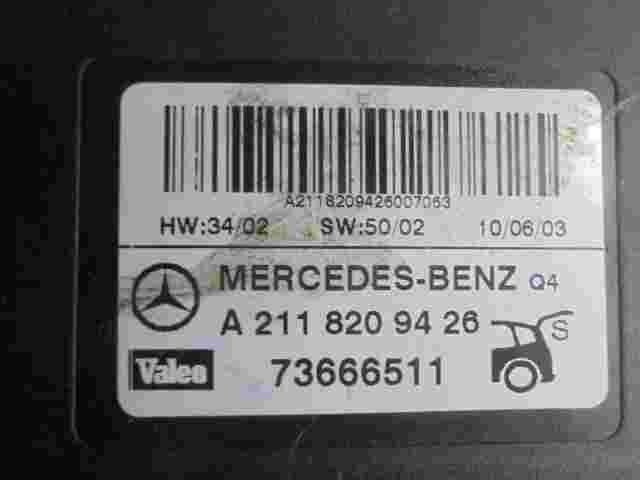 Steuergerät Zentralverriegelung  Mercedes E W211 A2118209426 Q4 VALEO 73666511