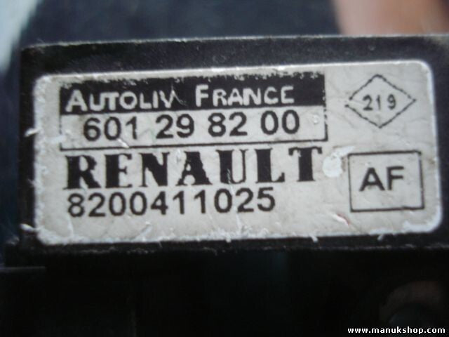 Airbagsensor Airbagsteuergerät  Grand Scenic Megane (AF) 8200411025 601298200