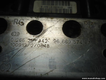 Hydraulikblock Peugeot 308 9666957480 96 669 574 80 BOSCH 0265251442 0265951176