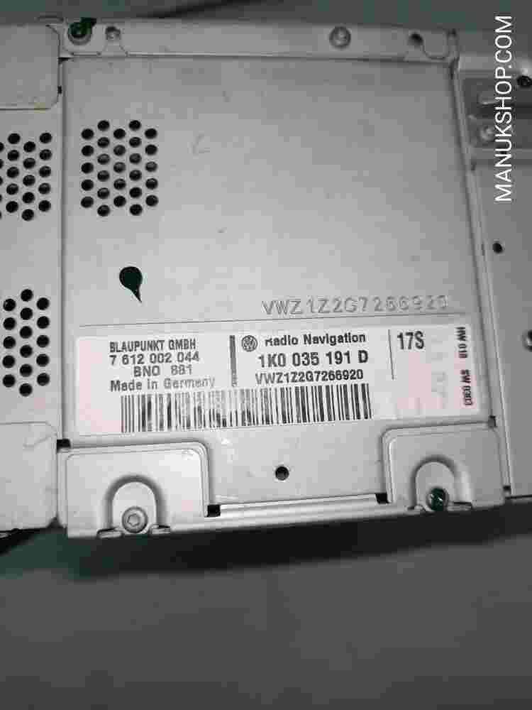 Multi-Info-Display Radio Passat B6 1K0035191D 7612002044 BN0 881 VWZ1Z2G7266920