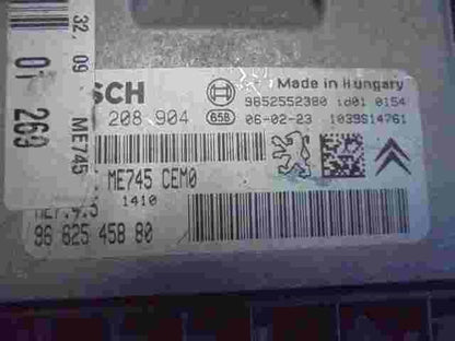 Motorsteuergerät Peugeot 9662545880 9652552380 9652552380 id01 BOSCH 0261208904
