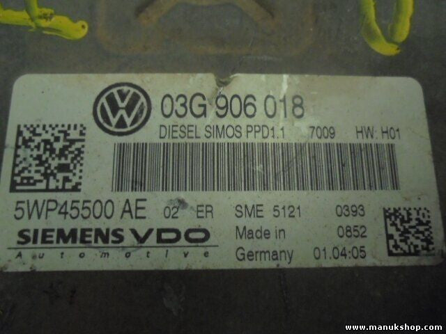 Motorsteuergerät Passat MK7 03G906018 SIMOS PPD1.1 SIEMENS VDO 5WP45500AE