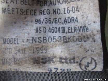 Sicherheitsgurt Gurt hinten rechts Suzuki Jimny NSB053BK001 NSB 053BK001