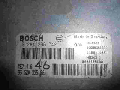 Motorsteuergerät Peugeot 607 3.0 V6 24V BOSCH 0261206742 9652033580 9639863180
