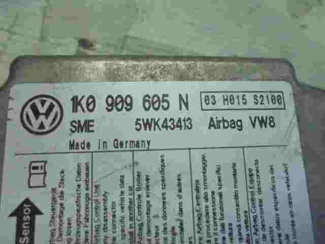 Airbagsensor Airbagsteuergerät Golf V Jetta Skoda Octavia A5 1K0909605N 5WK43413
