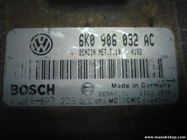 Motorsteuergerät  Seat Ibiza 1.6 ME75.10 4192 6K0906032AC BOSCH 0261207228