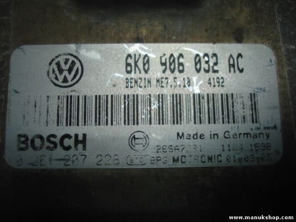 Motorsteuergerät  Seat Ibiza 1.6 ME75.10 4192 6K0906032AC BOSCH 0261207228
