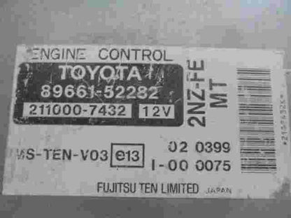 Motorsteuergerät Toyota Yaris Verso P1 P2 2110007432 8966152282 2NZ-FE 2117432K