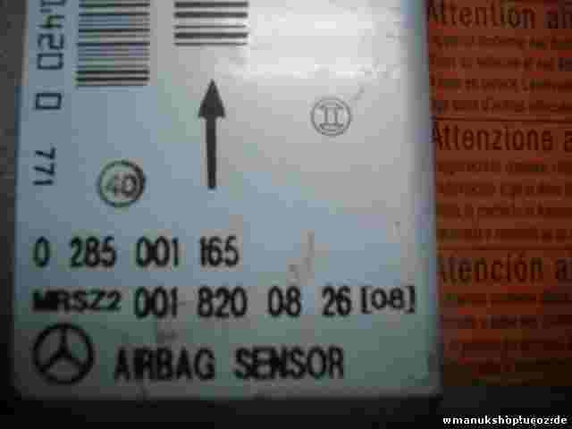 Airbagsensor Airbagsteuergerät Mercedes W202 W208 W17 00018200826 0285001165